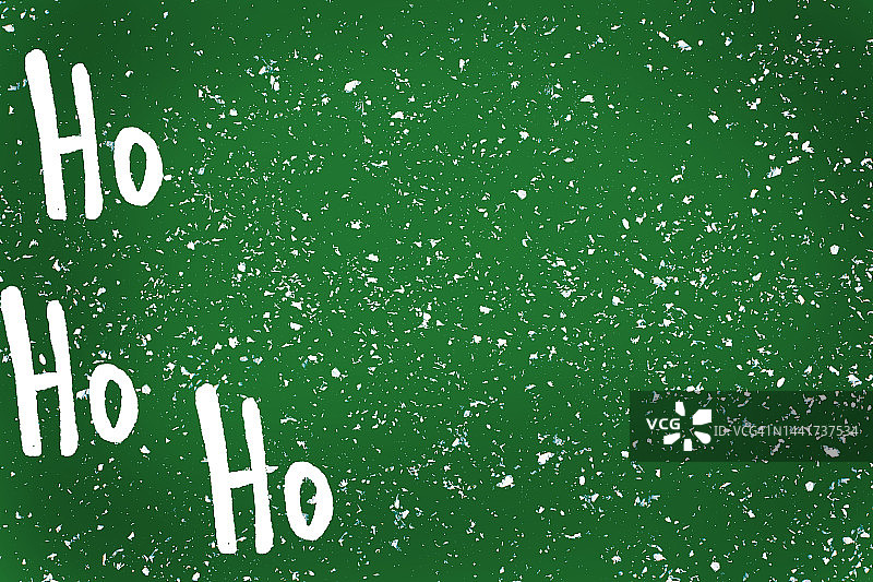 绿色背景上的HO HO HO信息图片素材