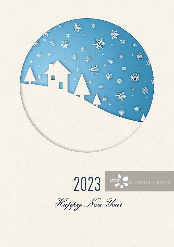 2023新年快乐冬季贺卡图片素材