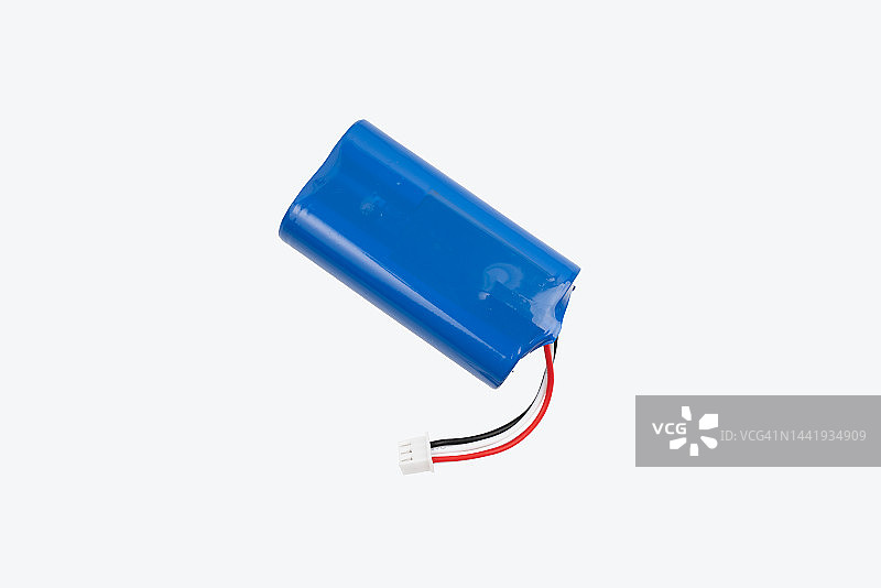 白色背景上的锂离子电池图片素材