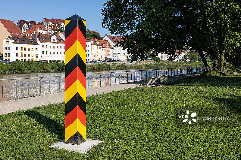 德国格尔利茨（萨克森州，德国）的边界柱图片素材