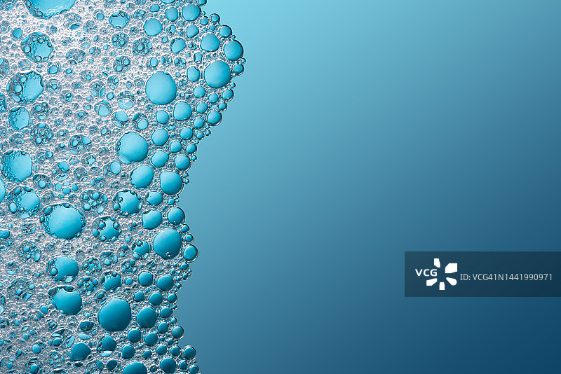 具有气泡抽象纹理和复制空间的肥皂泡微距背景图片素材