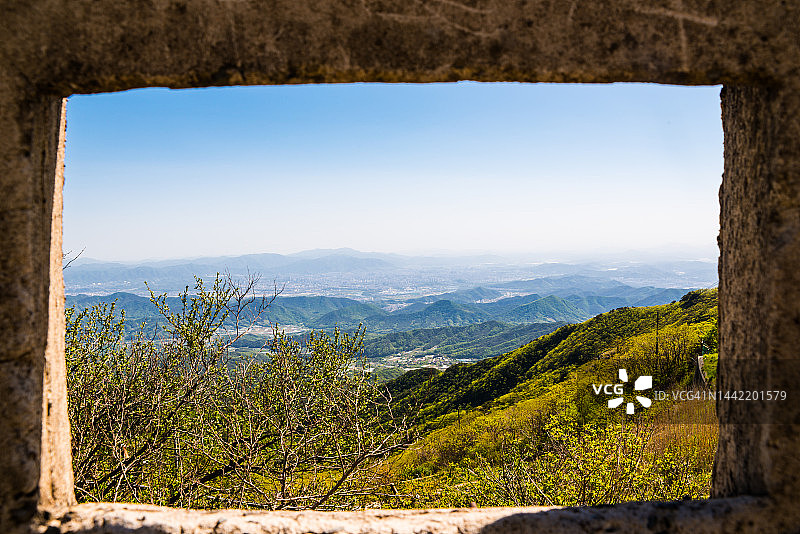 八公山毘卢峰春季风光图片素材