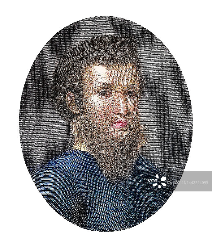 安东尼奥·阿莱格里·达·科雷吉欧（意大利文艺复兴时期帕尔马画派的杰出画家）肖像图片素材