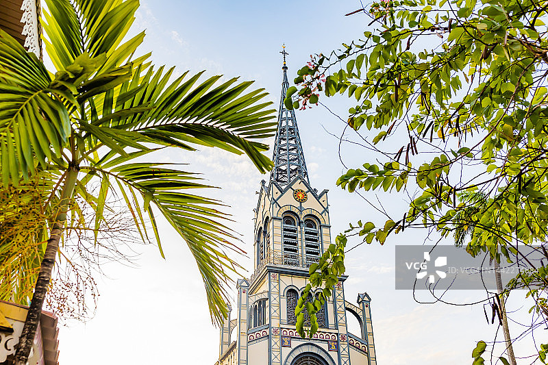 法兰西堡圣路易斯大教堂，马提尼克图片素材