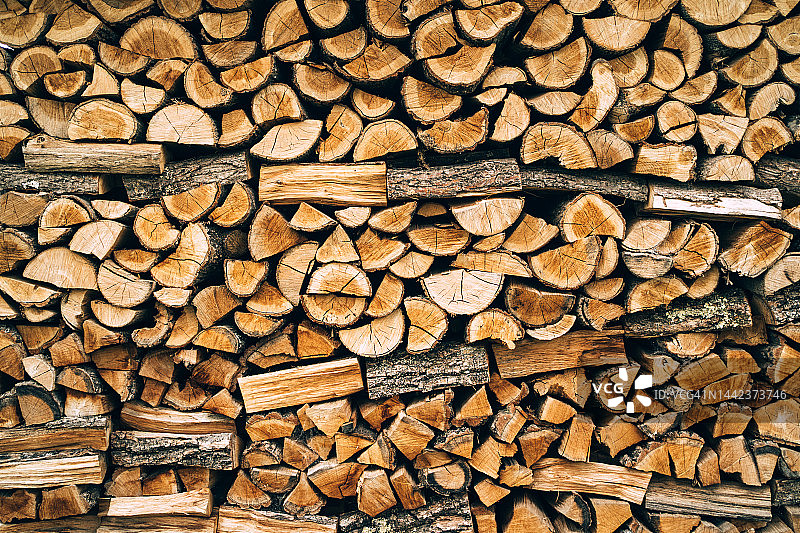 堆叠的木头图片素材