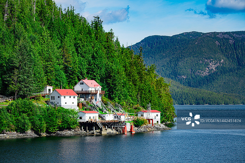 加拿大内 passage航线上的灯塔图片素材