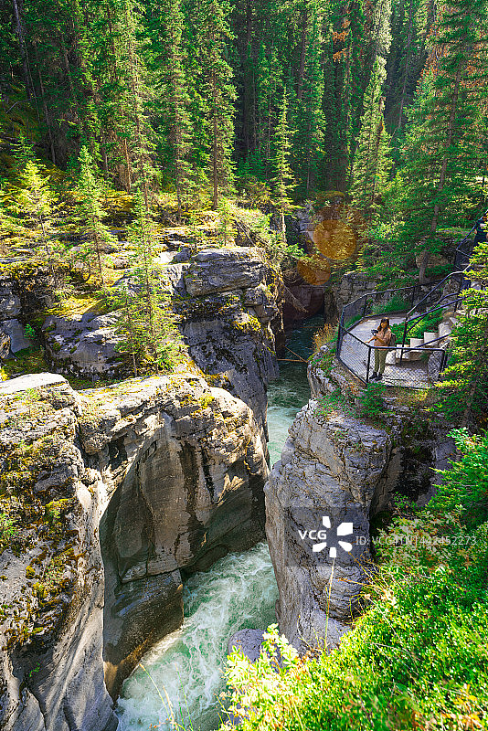 加拿大贾斯珀国家公园玛琳峡谷图片素材