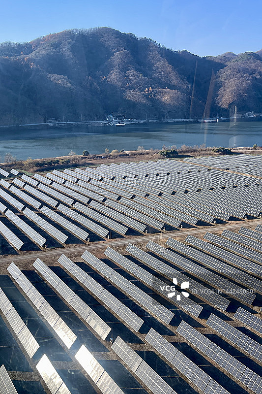韩国的太阳能发电站图片素材