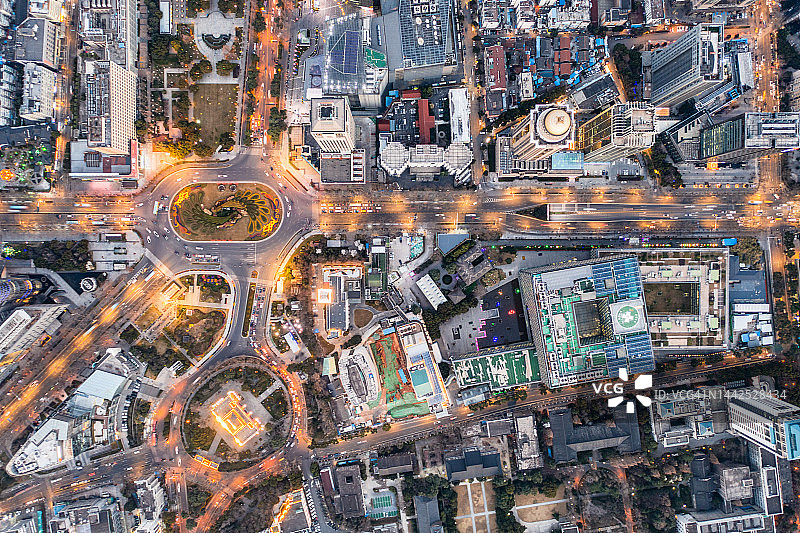 城市建筑俯视图图片素材