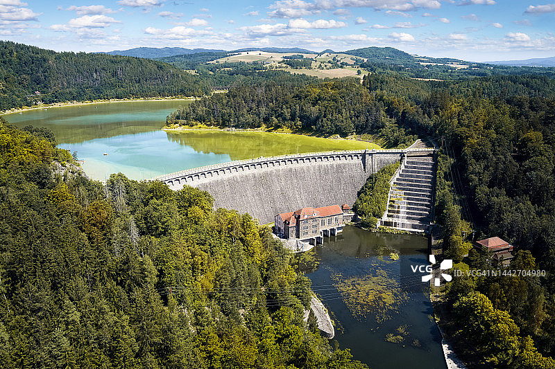 波兰度假：皮尔乔维采湖水坝图片素材