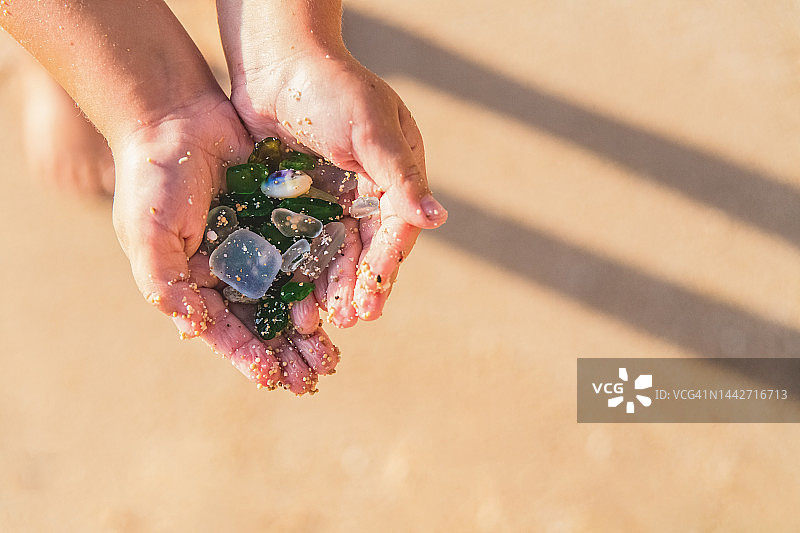 一把海玻璃图片素材