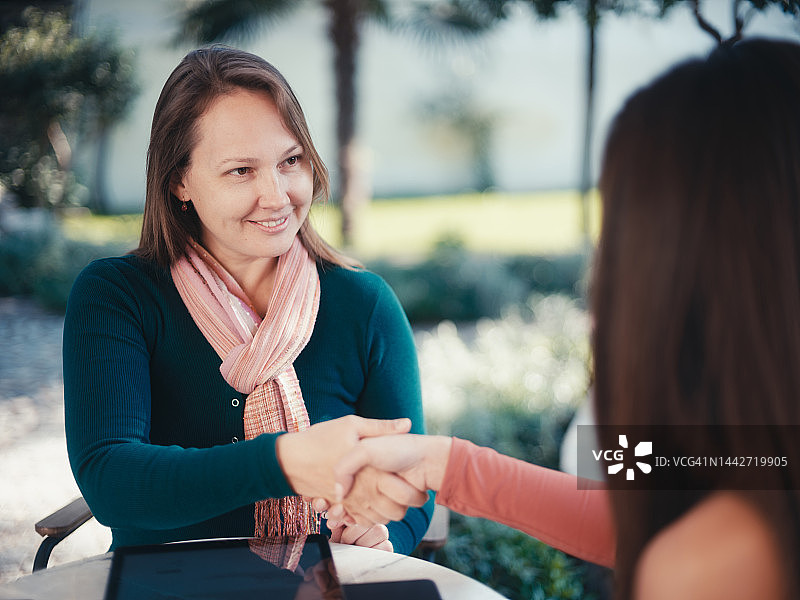女商人握手图片素材