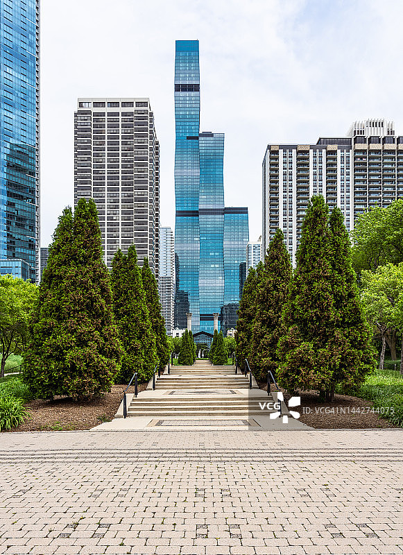 芝加哥现代住宅楼图片素材