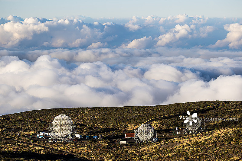 西班牙加那利群岛拉帕尔马岛罗克德洛斯穆恰乔斯天文台图片素材