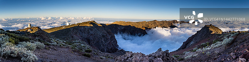 西班牙加那利群岛拉帕尔马岛罗克德洛斯穆恰乔斯天文台图片素材