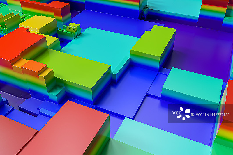 3D渲染：抽象建筑状态图图片素材