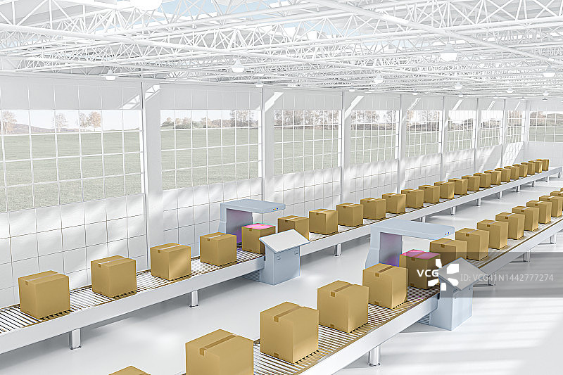 3D渲染：配送仓库图片素材