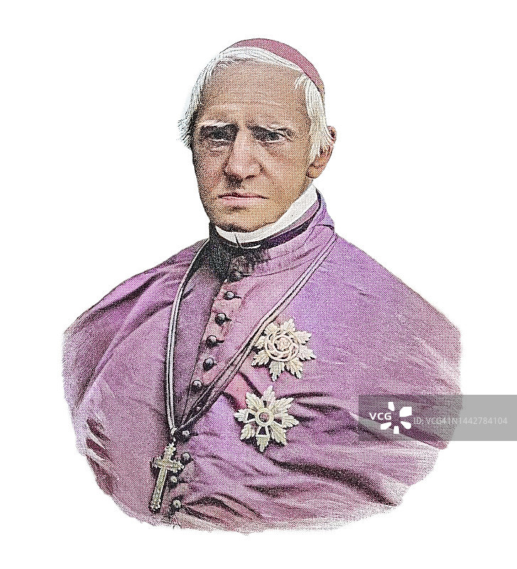 奥地利维也纳王子大主教兼红衣主教约瑟夫·奥特马·里特·冯·劳舍尔 (1797–1875) 肖像图片素材
