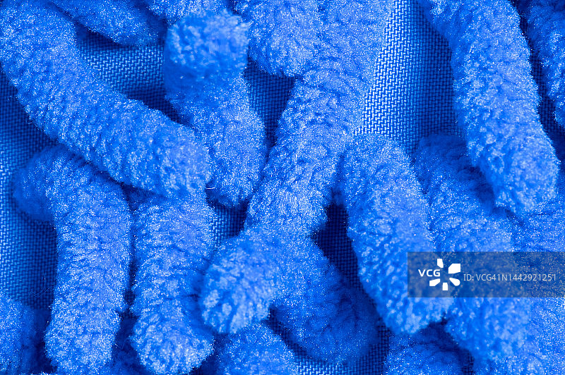 蓝色纺织清洁设备特写图片素材