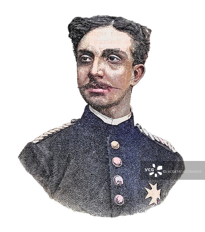 阿方索十二世(1857年11月28日- 1885年11月25日)，西班牙国王，1874年至1885年去世图片素材
