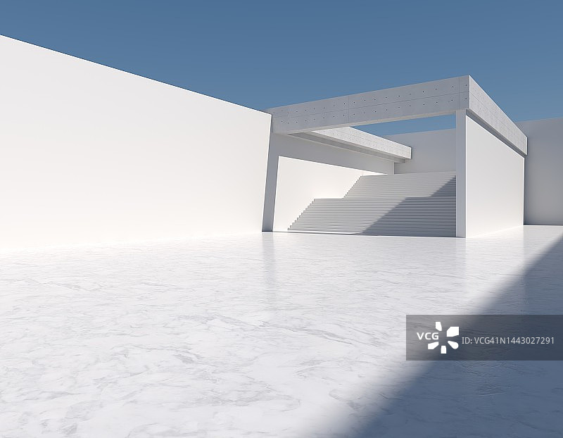 空旷的混凝土建筑背景图片素材