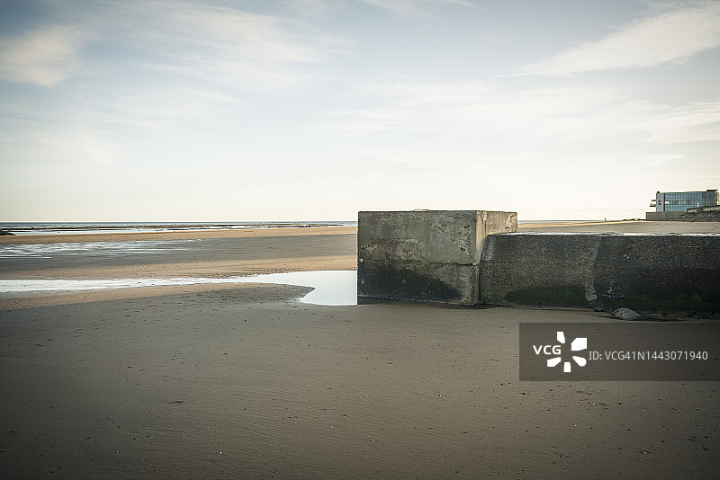 Redcar海滩污水出口图片素材