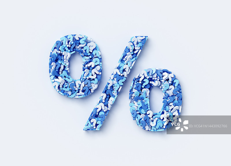 组成百分号的问号图片素材