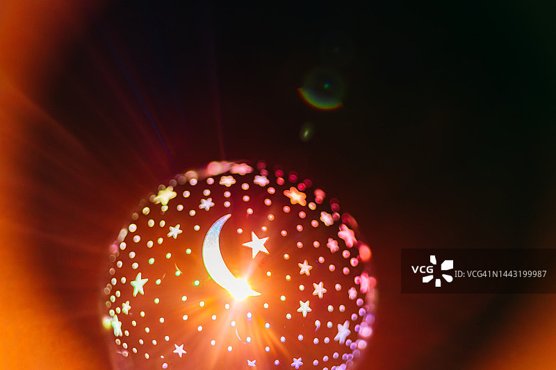 星星形状的发光聚光灯图片素材