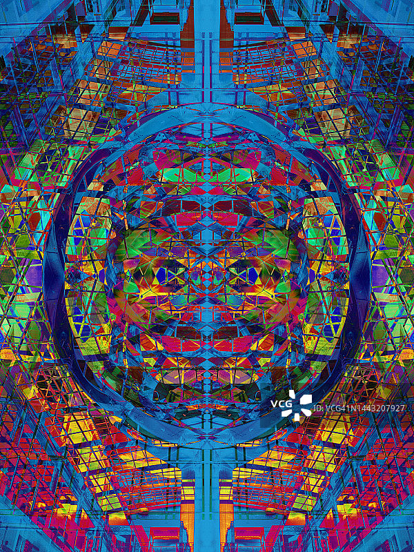 抽象可视化：纸和形状剪裁图片素材