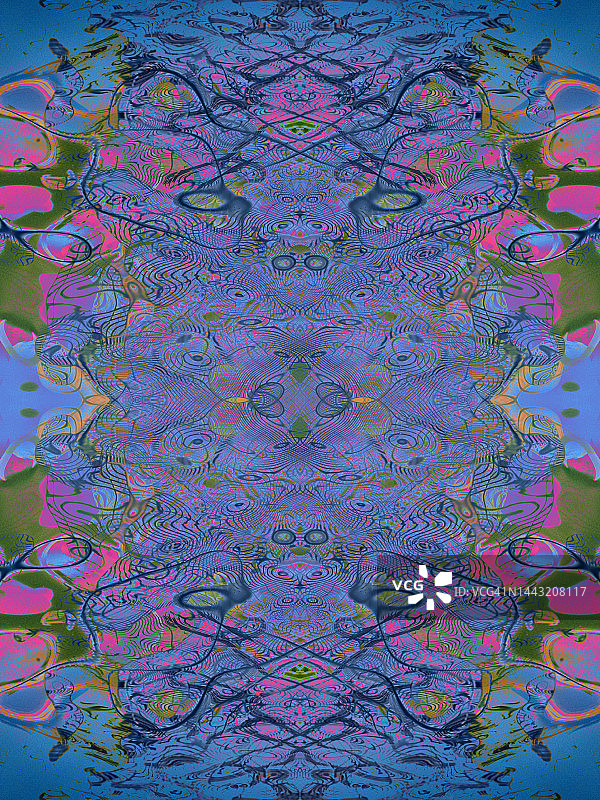 抽象可视化，新加坡喷泉中的涟漪图片素材