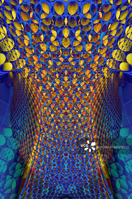 抽象视觉：英国伯明翰塞尔福里奇百货未来主义外观图片素材