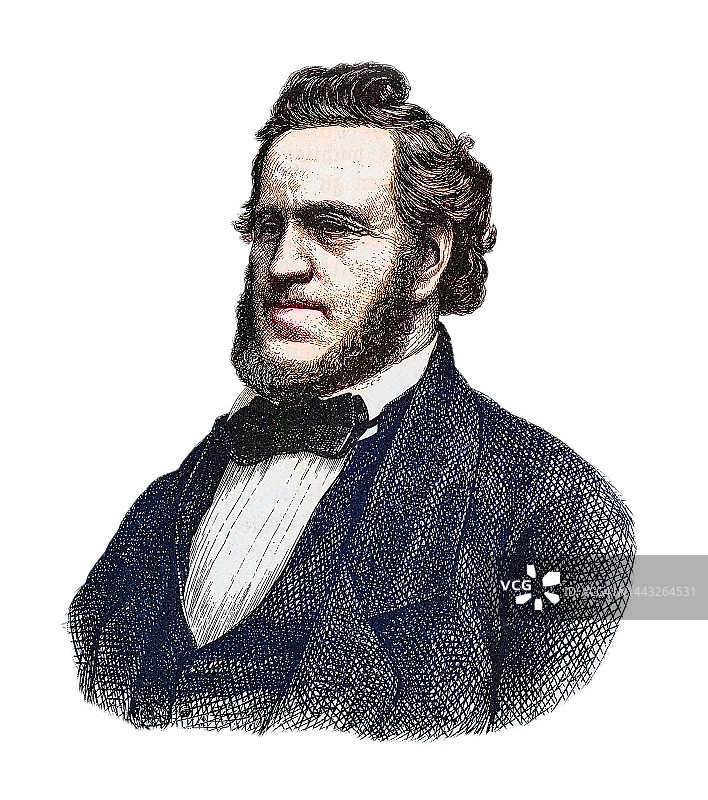 杨百翰（美国摩门教领袖、宗教领袖和政治家）肖像图片素材