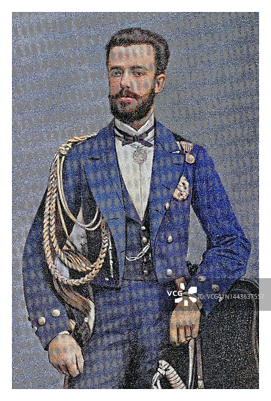 西班牙阿马迪奥一世(Amadeo I, 1845-1890)意大利王子，1870年至1873年在位西班牙国王图片素材