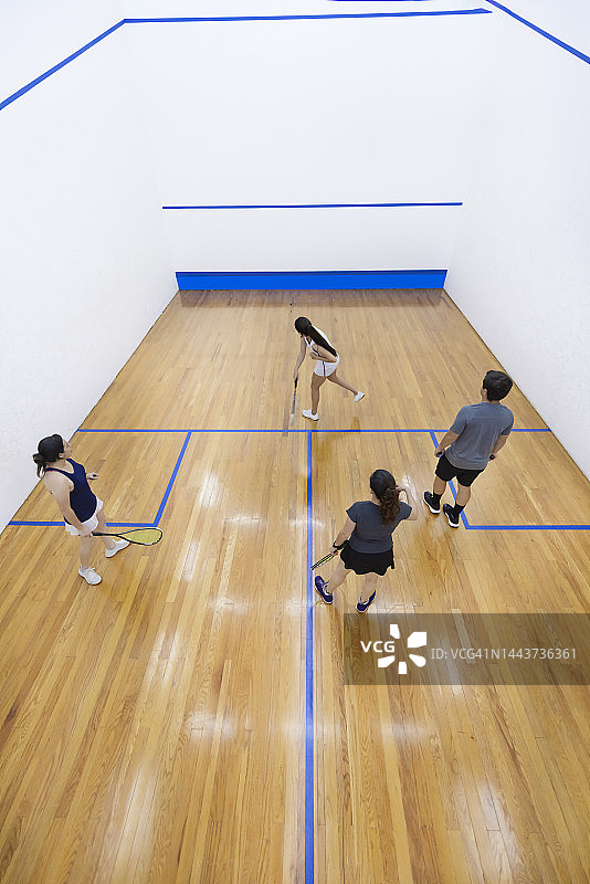 壁球训练航拍景色图片素材