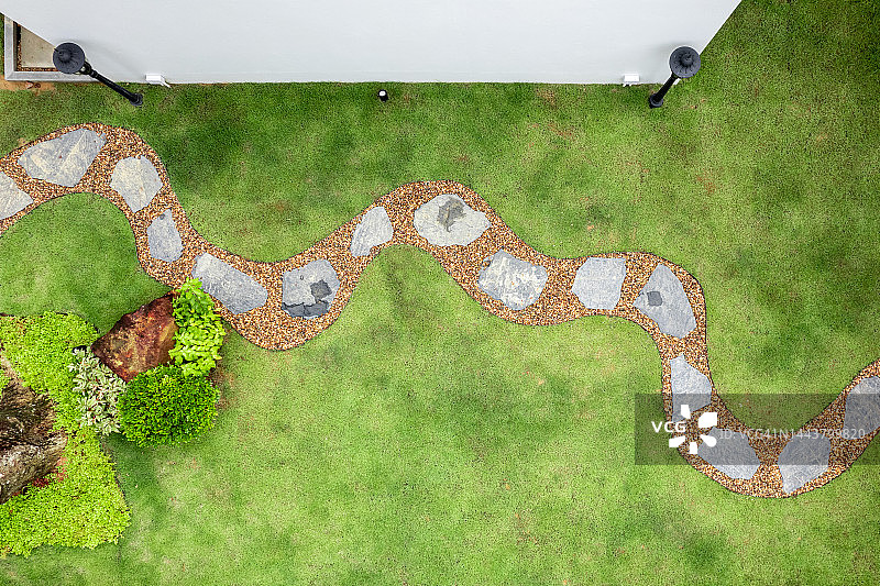 航拍小路图片素材