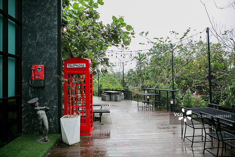 红色电话亭图片素材