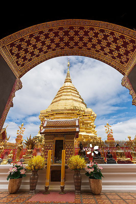 清迈旅游景点：神圣的帕拉多寺图片素材
