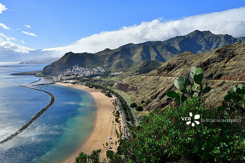 特内里费岛上最美丽的海滩之一图片素材