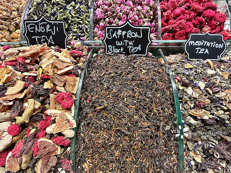 香料市场养生茶图片素材