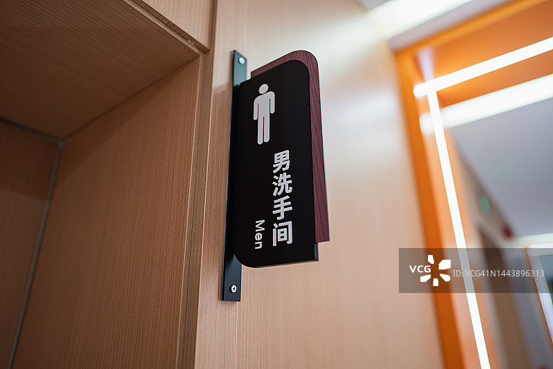 男洗手间标志特写图片素材