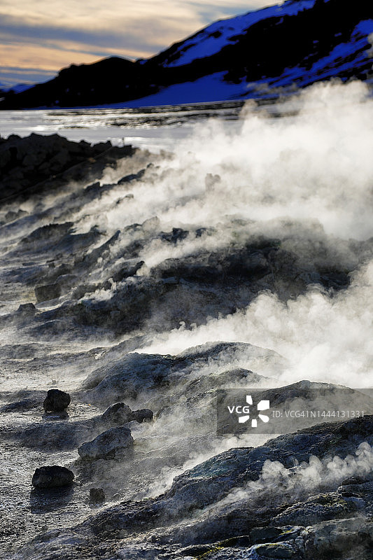 冰岛惠里尔地热资源图片素材