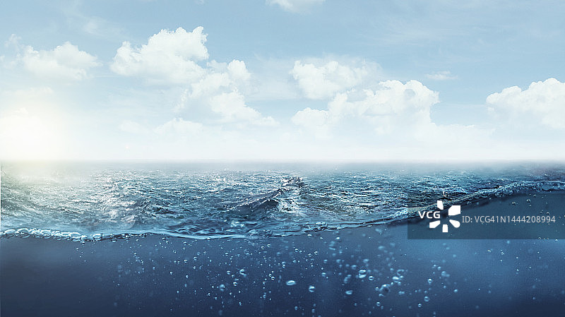 海洋横截面图片素材