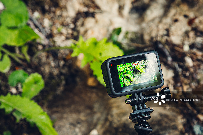 用运动相机拍摄自然视频图片素材