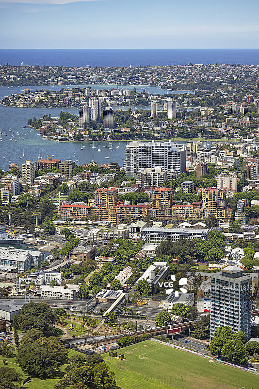 澳大利亚悉尼港沿岸的郊区和公园图片素材