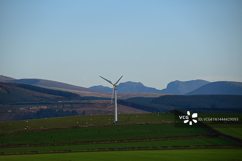 乡村风力发电图片素材