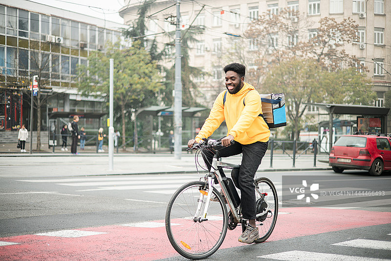 自行车配送服务图片素材