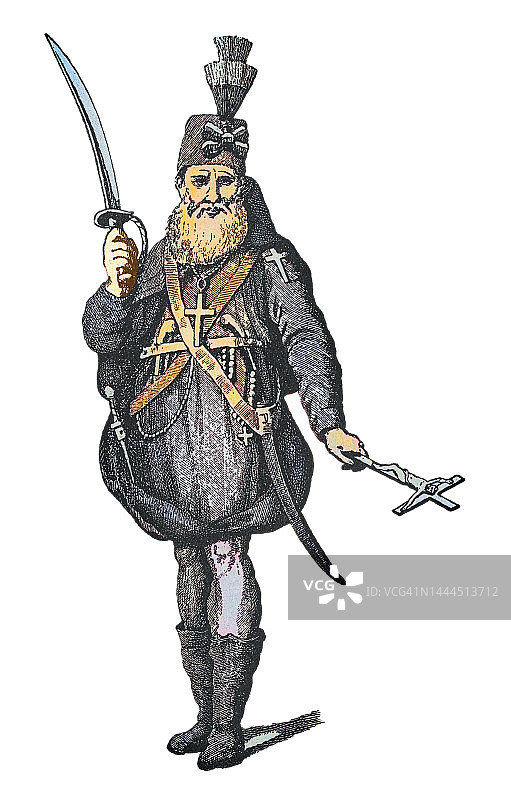 勃拉班特革命、勃拉班特革命或1789-1790年比利时革命士兵的旧雕刻插图图片素材