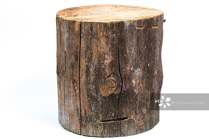 隔离在白色背景上的木桩图片素材