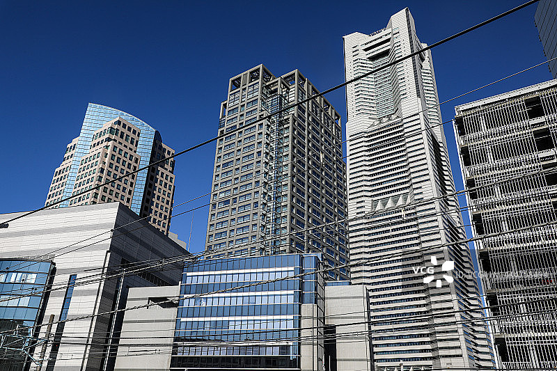 横滨港未来21的建筑图片素材