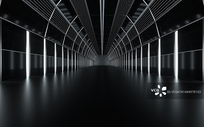 3D渲染：抽象隧道背景图片素材